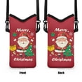 thumbnail image 6 of SEANATIVE Mini Cellphone Crossbody Bag for Woman Man Neoprene Smartphone Pouch Bag Shockproof and Waterproof Open Pocket Design Phone Bag, Santa Claus Merry Christmas Tree Candy Cane Red, 6 of 7