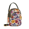 thumbnail image 7 of FORMRS Crossbody Bag for Women Quilted Travel Shoulder Cell Phone Purse with Chain Strap Handbag, Colorful Flowers Pattern, 7 of 7