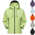 thumbnail image 1 of Sentmoon Men's Coat Solid Color Long Sleeve Drawstring Waterproof Jacket Plus Size Zipper Windbreaker Hoodies Men Fall and Winter Active for Festival Camping and Outdoor Orange XXXL, 1 of 8