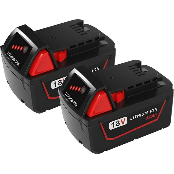 Volvmakz 2-Pack 18V Cordless Power Tool Charger with 2 * 5000mAh 18V Batteries and User Manual, for 18V Cordless Power Tools, New