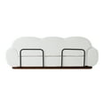 thumbnail image 6 of Christopher Knight Home 88" Cloud Curved Sofa, Modern Chenille Upholstered 3 Seater Couch, Snow White, 6 of 7