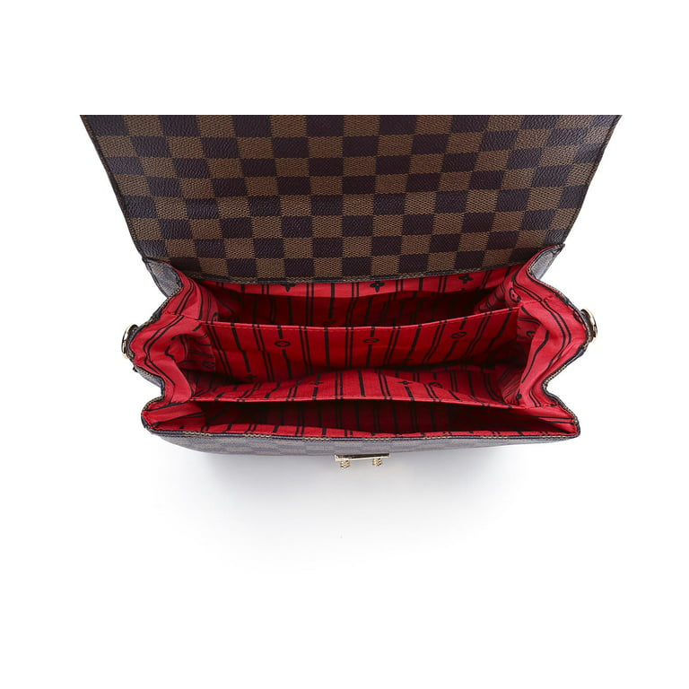 Miss Checker Women's Checkered Tote Shoulder Bag Purse