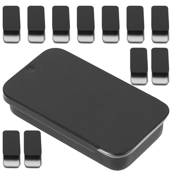 20 Pcs Mini Slide Top Storage Tins Tinplate Push-pull Box Travel