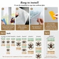 thumbnail image 6 of Beige Sage Green Texas Star Window Privacy Film, Vintage Stars Wooden Static Cling UV Sun Blocking Heat Control Window Tint Day and Night, Non-Adhesive One Way Windows Privacy Cover 17.7''x78.7'', 6 of 7