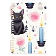 thumbnail image 2 of Cats Candles Roses Leaves Ring Binder Notebook Journey Note Diary College Ruled Spiral Notebook Study Loose Leaf Paper A5 60 Pages, 2 of 8