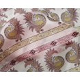 thumbnail image 4 of oneOone Silk Tabby Fabric Peacock Block Print Fabric By The Yard 42 Inch Wide, 4 of 4