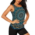 thumbnail image 2 of Xecao Mandala print women's scoop neck, loose-fit workout tank tops for the gym., 2 of 9