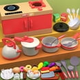 thumbnail image 4 of LEEYNEER Clearance Home Kitchen Kids Toy Kitchen Set 56 PCS Pretend Play Cooking Set With Interactive Cooktop Realistic Accessories Pressure Cooker Kettle Frying Pan Play Best Gift, 4 of 9