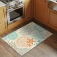thumbnail image 3 of Coastal Turquoise Entryway Rug 2x3ft Washable Non Slip Bathroom Rug Indoor Floor Front Door Mat Ocean Coral Starfish Shell Modern Sea Rectangle Area Rugs Carpet for Kitchen Office Dining Room, 3 of 9