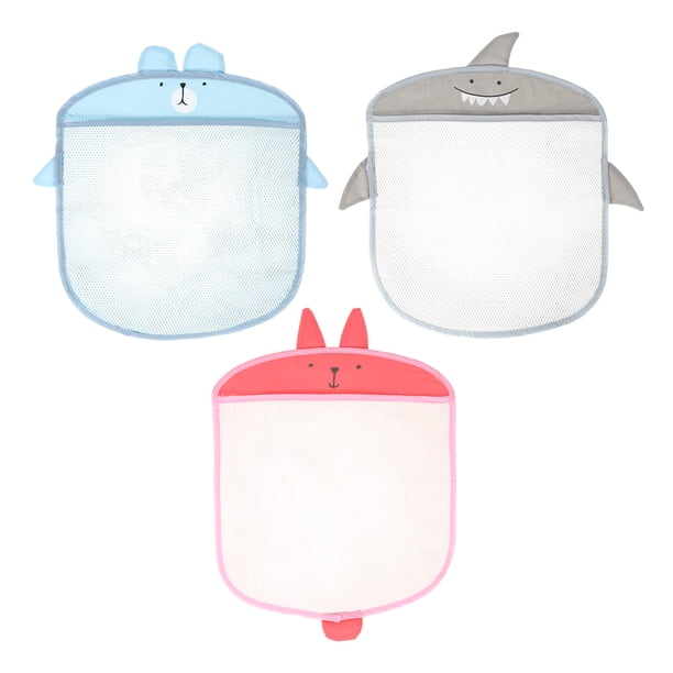 3 piezas de malla de malla de pared bolsas de ventosa de succión puerta de pared colgando bolsas de almacenamiento