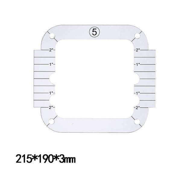 BUYISI Gabarits de Courtepointe Règle de Couture Cadre de Courtepointe 1 * 1 Pce Prise Ergonomique 1#
