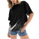 thumbnail image 1 of Blusa informal de manga corta con estampado de teñido anudado y cuello redondo para mujer OAVQHLG3B Store lin121212, 1 of 4