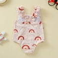 thumbnail image 4 of Rainbow Wear Printed Summer Girls Baby Beach Bathing Swimwear Ruffles Sleeveless Swimsuit Suit Girls Swimwear Swimsuit with Short, 4 of 7