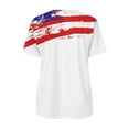 thumbnail image 5 of Dyegold Summer Tops for Women 2023 Trendy, Summer Tops for Women USA Star Stripes Fourth July Tshirts Half Zip V Neck Short Sleeve Blouse American Flag ​Tunics, 5 of 5