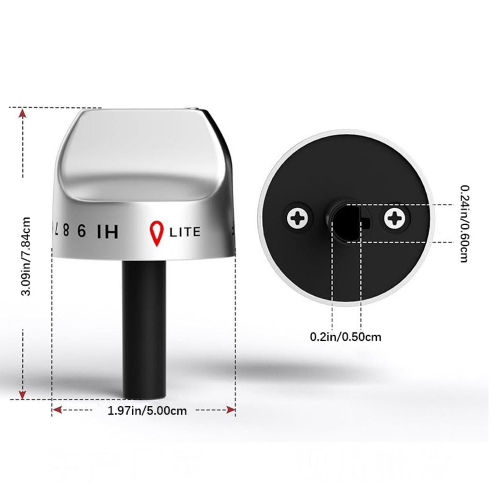 2Pieces Precise Stove Handle Replacement Metal Construction Simple Attach Control Knob Suitable for Most Cookers