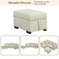 thumbnail image 3 of EUROCO 76.3"W Sectional Sofa L-Shaped Sofa Couch,1500LBS Pull Out Sofa Bed Sleeper Sofa with 2 USB Ports,2 Power Sockets,Ergonomical Armrest and Storage Ottoman,4-seat Fabric Convertible Couch, 3 of 8