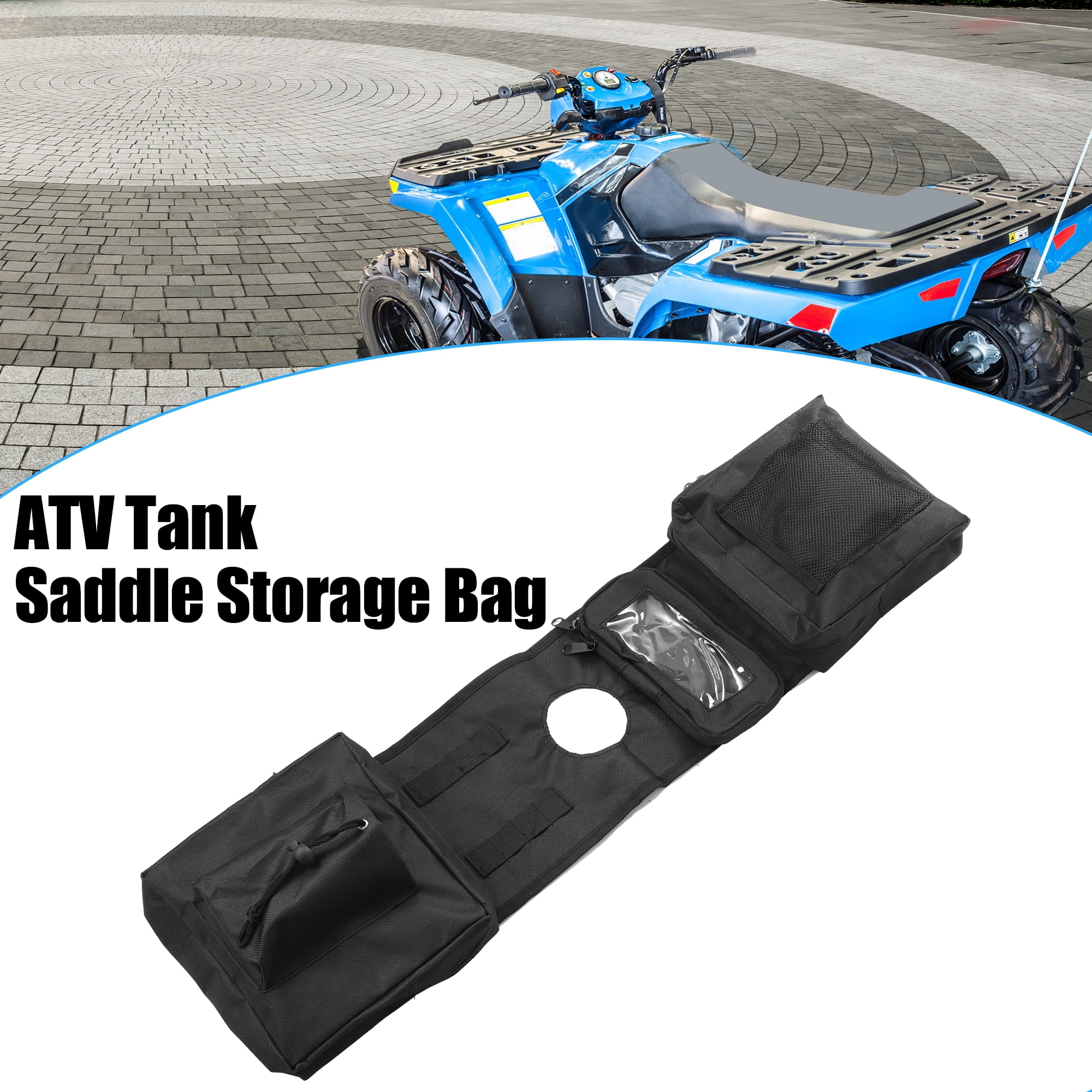 Unique Bargains ATV 4-Wheeler Saddlebags Cargo Pouch Storage UTV Motorcycle Tank Bag