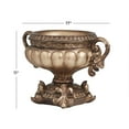 thumbnail image 3 of DecMode 11" Round Ornate Bronze Polystone Decorative Bowl, 3 of 8