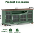 thumbnail image 2 of 60" Farmhouse Buffet Cabinet with Storage, Large Wood Sideboard Cabinet with Glass Doors, Kitchen Coffee Bar Cabinet for Dining Room, Green, 2 of 8