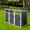 Grey, variant on Metal Outdoor Trash Can Storage Shed Holds 3 Large Bins with Lockable & Weather-Resistant Enclosure, Dark Grey