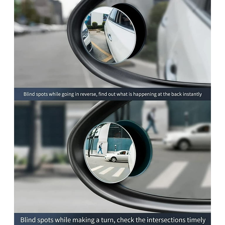 Yirtree 2 Pack Automotive Blind Spot Mirrors, Small Round Convex Adjustable  360°Rotate Wide Angle Car Rear View Nirror for All Universal Vehicles Car