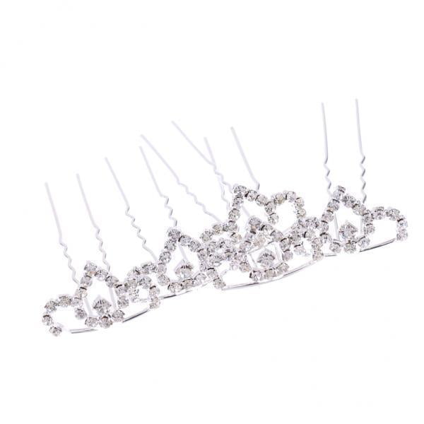 2x de cristal mini nupcial de 5 piezas Yinane Horquillas para el pelo de la corona de la boda nupcial