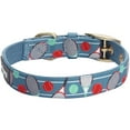 thumbnail image 5 of Blueberry Pet Sports Fan Tennis Canvas Adjustable Dog Collar with Metal Buckle in Teal Blue, Large, Neck 17-20.5", 5 of 6
