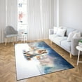thumbnail image 4 of Hello Winter Shetland Sheepdog Welcome Snowy Night Watercolor Vintage Indoor Rug Sheltie Dog Lover Gifts Carpet Living Bed Room Sofa Home Decor - 01011, 4 of 5
