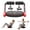 Red, variant on Adjustable Ab Trainer Machine for Home - 4‑Level Resistance Sit‑Up Exercise Equipment with Non‑Slip Handles & Resistance Bands, Foldable Ab Crunch Machin