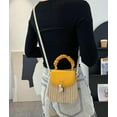 thumbnail image 3 of Kukuzhu Small Straw Tote Handbag for Women Handmade Top Handle Bag Woven Straw Crossbody Shoulder Bag for Summer Beach Travel, 3 of 7