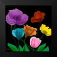 thumbnail image 2 of Koetsier, Albert 12x12 Black Modern Framed Museum Art Print Titled - Jewel Floral Cluster 4, 2 of 5