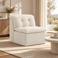 thumbnail image 5 of MEIGUGAO Armless Chenille Bean Bag Chair, 31.5-Inch,Beige, 5 of 7
