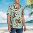 thumbnail image 5 of Sea Otters Hawaiian Shirts For Men, Summer Short-Sleeve Relaxed-Fit Button-Down Shirts Small, 5 of 9