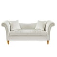 thumbnail image 6 of 70.86" Sofa, Comfy Sofa Couch with Extra Deep Seats, Mid-Century Modern Sofa Stool with Storage, Velvet 3 Seater Sofa Couch with Solid Wood Legs for Living Room, Bedroom, Apartment, Lounge, Beige, 6 of 8