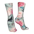 thumbnail image 7 of Salouo Roses and Butterflies Pattern Fun Novelty Crew Socks,Casual Athletic Socks Neutral Socks, 7 of 7