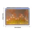 thumbnail image 3 of DIY Lámpara de tulipán Rectángulo Tulipán Luz de noche para la decoración del dormitorio del hogar (Púrpura), 3 of 8