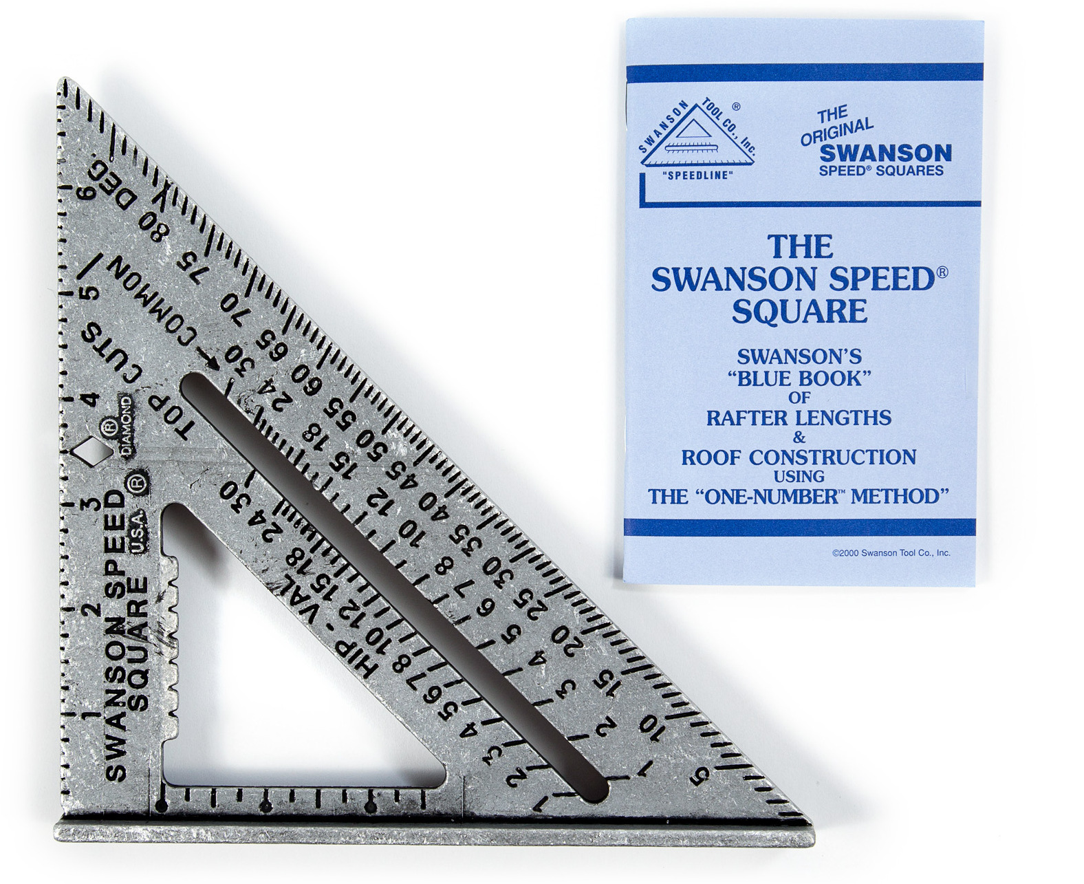 Swanson Tool 7 inch Aluminum Speed Square with Black Markings & Blue Book, Model S0101, Count Per Pack is 1 - image 2 of 9