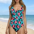thumbnail image 4 of Lenago Plus Size One-piece Swimsuit for Women Close-fitting Monokini with Floral Printing Summer Beach Fashion Swimwear Push Up Bikini Sets Vacation Holiday S-2XL, 4 of 6