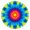 Colorful Tie Dye-1, variant on Rainbow Tie Dye Mandala Pattern Round Fitted Tablecloth with Elastic Edge,Dining Table Cover Waterproof,Outdoor Round Tablecloth for Camping,Dining,Indoor and Outdoor