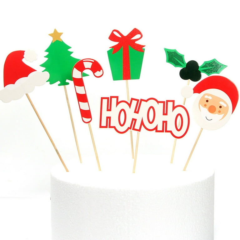  5pcs Christmas Baking Supplies Miniature Santa Claus Santa  Claus Cake Topper Santa Claus Snowflakes Mini Decor Christmas Ornaments  Cake Ornaments Elder Dessert Christmas Tree : Grocery & Gourmet Food