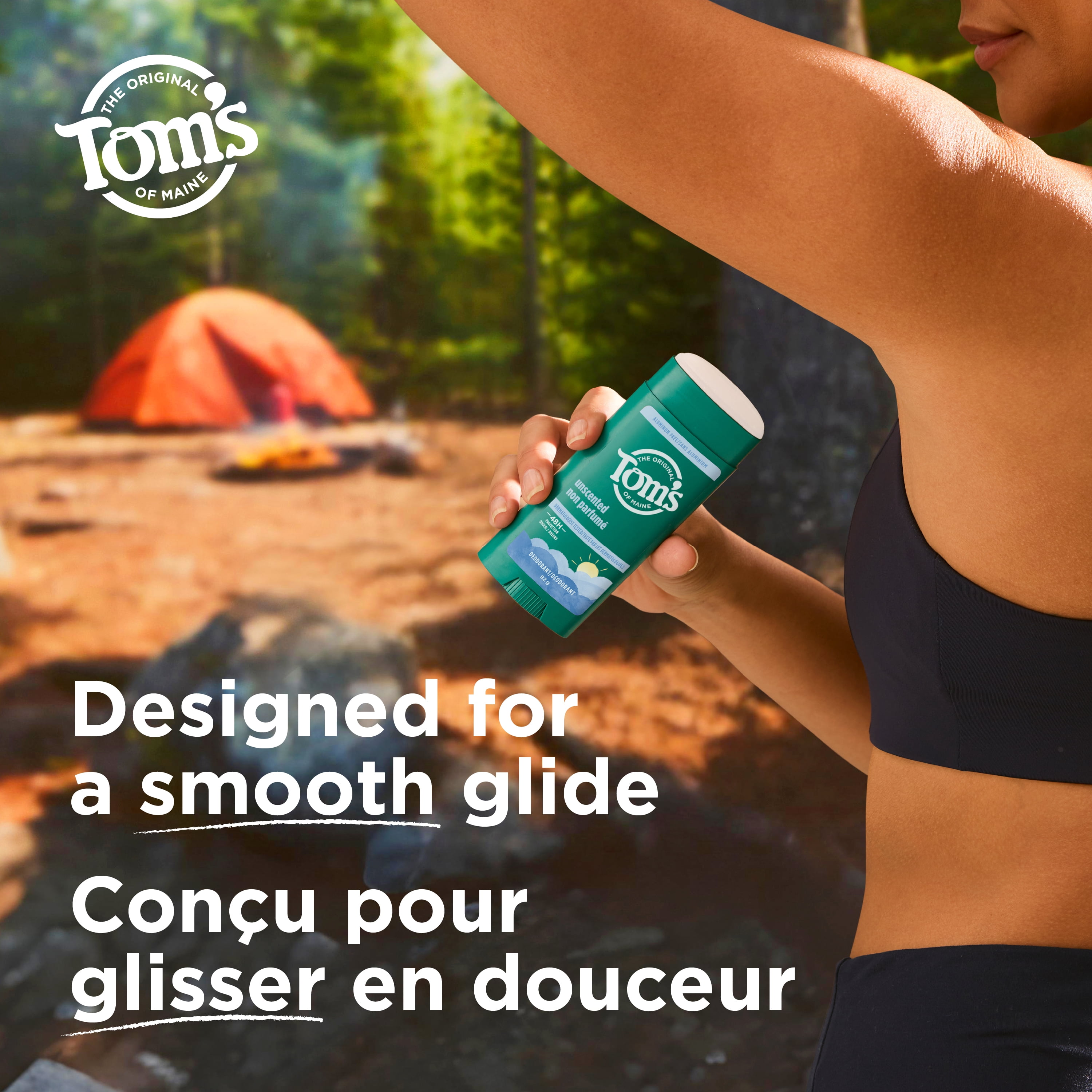 Déodorant naturel Tom’s of Maine Non parfumé pour femmes et hommes, Sans aluminium, 92 g