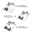 TIKA 3Piece Rolled Hem Foot Presser Set, Feet Kit Attachments for