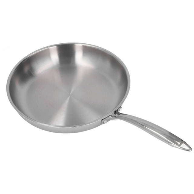 Stainless Steel Frying Pan, Non Stick Skillet Omelet Pan, Fast Even Heating Cooking Pan with Handle, Kitchen Cookware for All Stove, Induction Frying Pan
