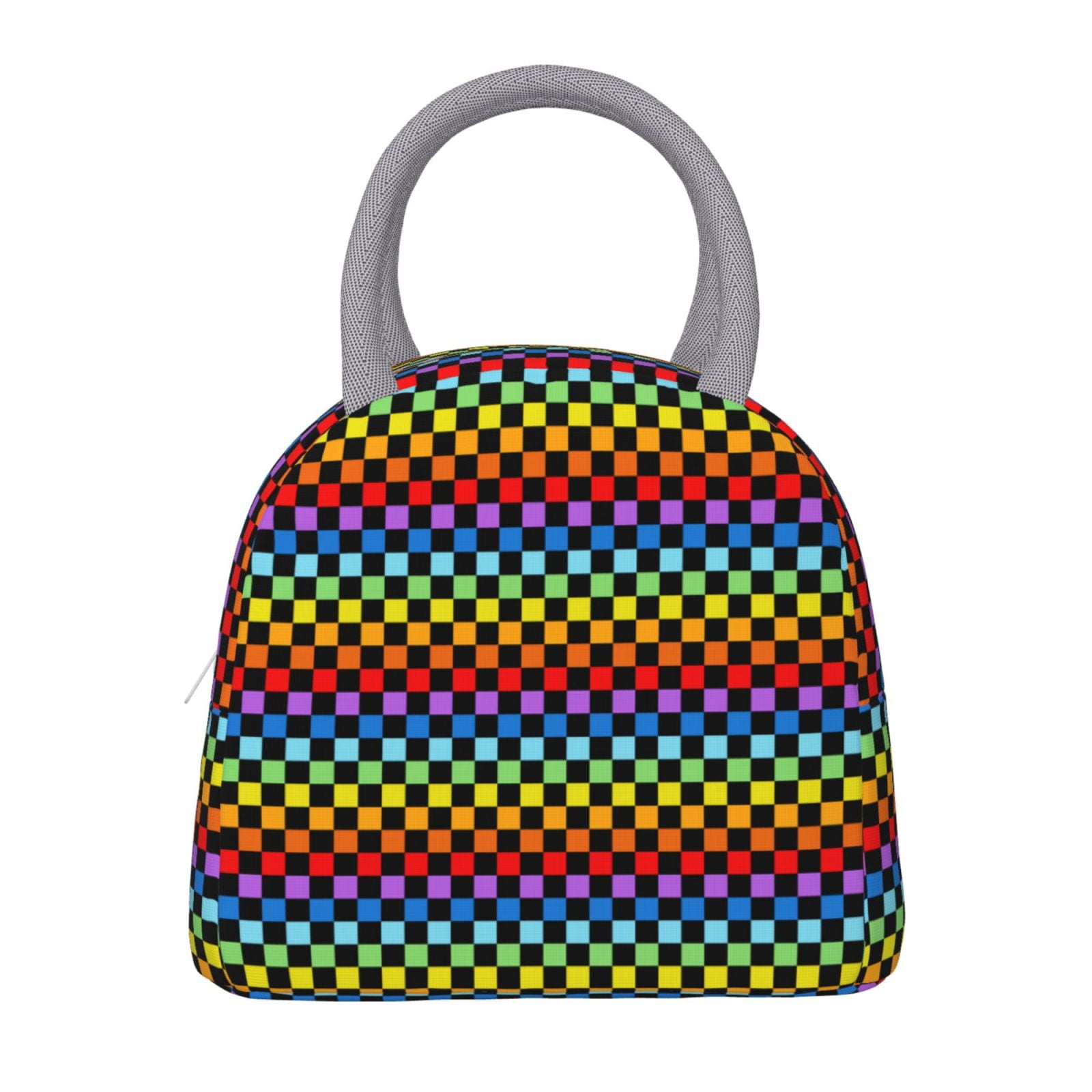 Hirioo Rainbow Chequerboard for Eco-friendly Lunch Box,Leakproof Lunch Box for School, Work, Travel, and Picnics,Perfect for Meal Prep