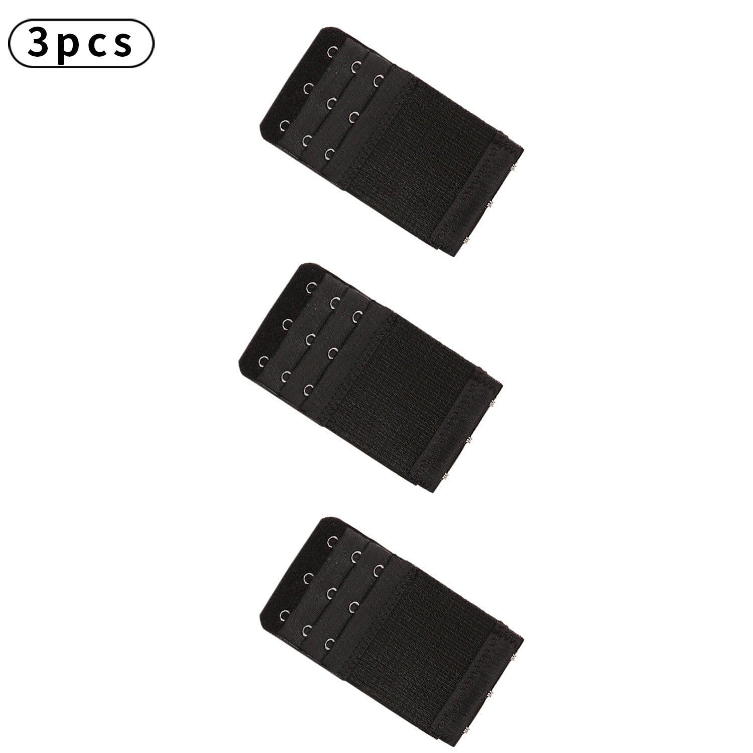 QWERTYU Women's Bra Extender 3 Hook Elastic Stretchy Soft Bra Strap