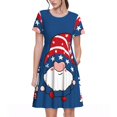 thumbnail image 1 of Xecao Robe Midi à Manches Courtes pour Femmes, Été, avec Poches, Décontractée, Ligne A, Fluide, Robe T-Shirt, Robe de Plage, 1 of 6