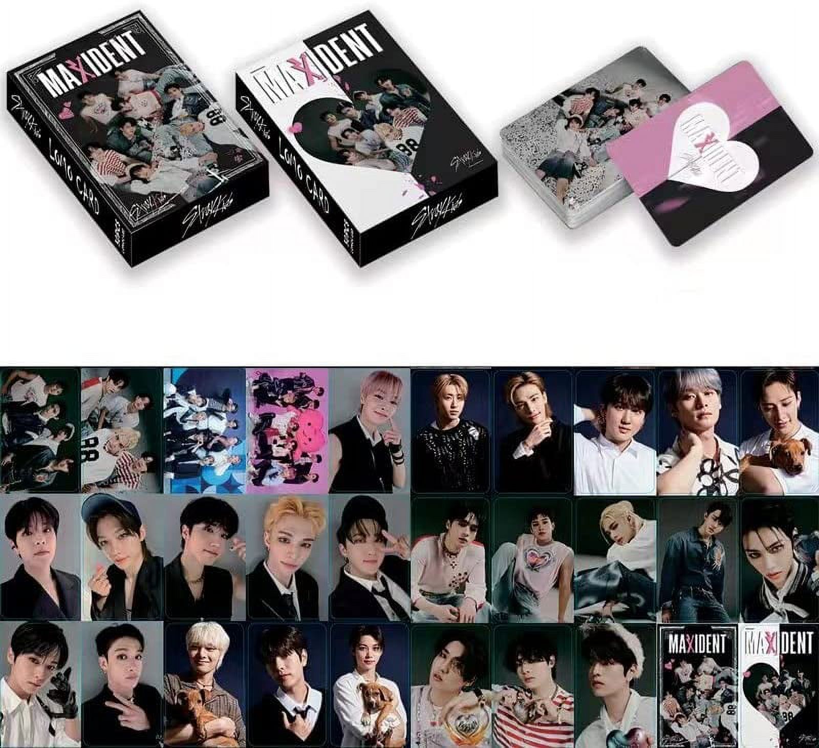 5 Pack/150 Pcs Stray Kids Lomo Card Kpop Photocards Greeting Card with Postcards Box