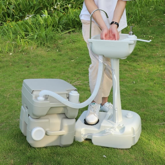 Portable Removable Outdoor Hand Sink with Portable Toilet （Same as 46793540）
