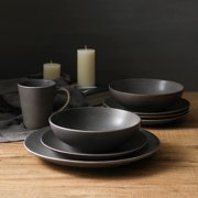 Stone Lain Grao 16-Piece Dinnerware Set Stoneware, Grey