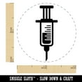 thumbnail image 2 of Medical Syringe Self-Inking Rubber Stamp Ink Stamper - Green Ink - Mini 1/2 Inch, 2 of 7